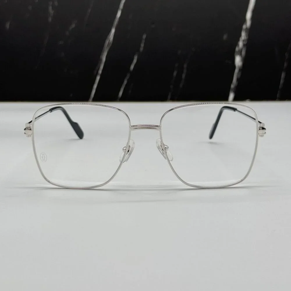 NEW CT0253O 001 CARTIER SILVER UNISEX CARTIER EYEGLASSES